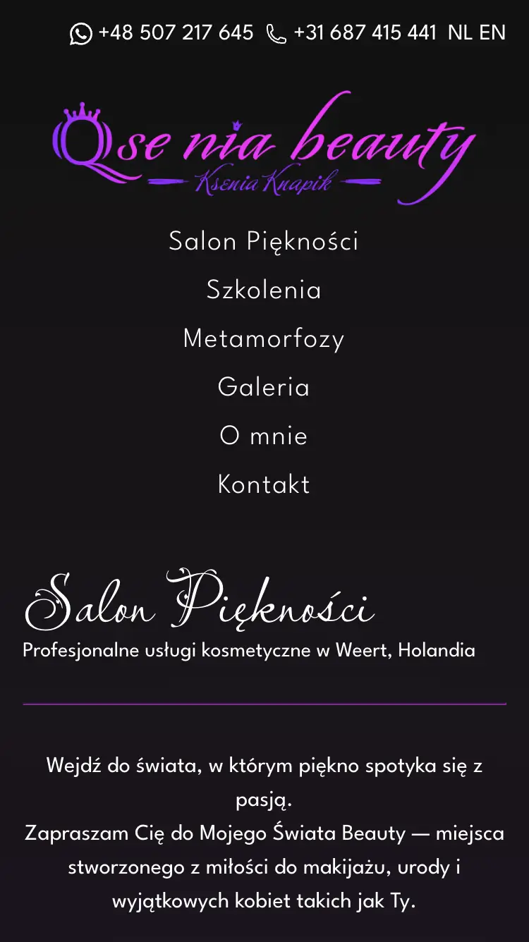 https://qseniabeauty.pl mobile preview